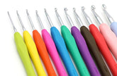Soft Handle Aluminum Knitting Tool Color Silicone Crochet Hook
